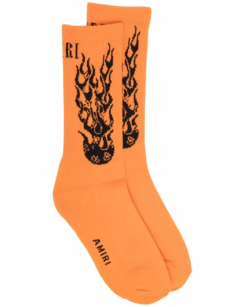 Amiri FLAMES SOCK Orange Socken "Orange Orange