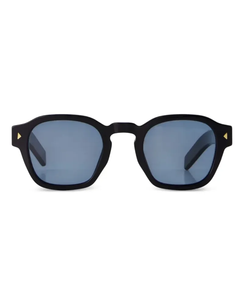 Prada sunglasses with iconic metal plaque - Schwarz Schwarz
