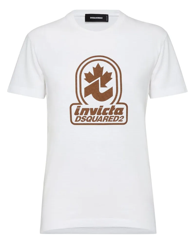 Dsquared2 x Invicta T-Shirt mit Logo-Print - Weiß Weiß