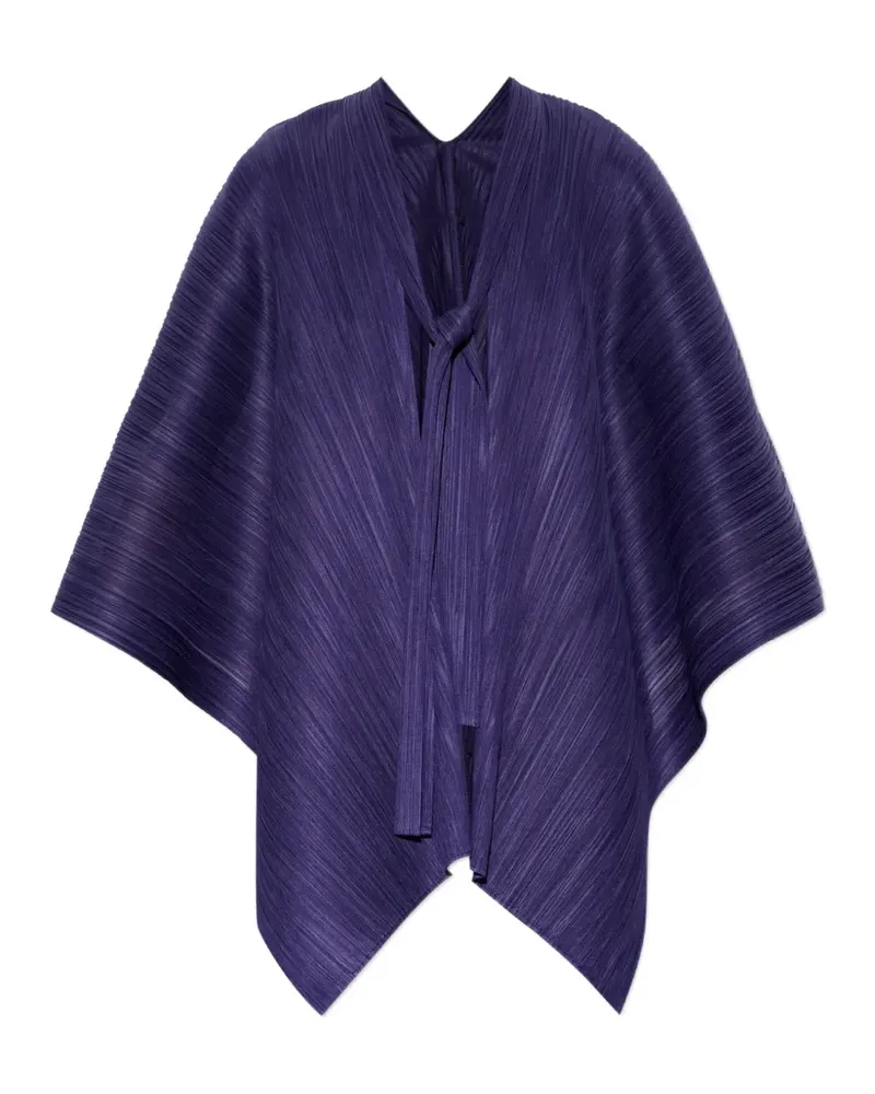 Issey Miyake pleated tie-neck cape - Violett Violett