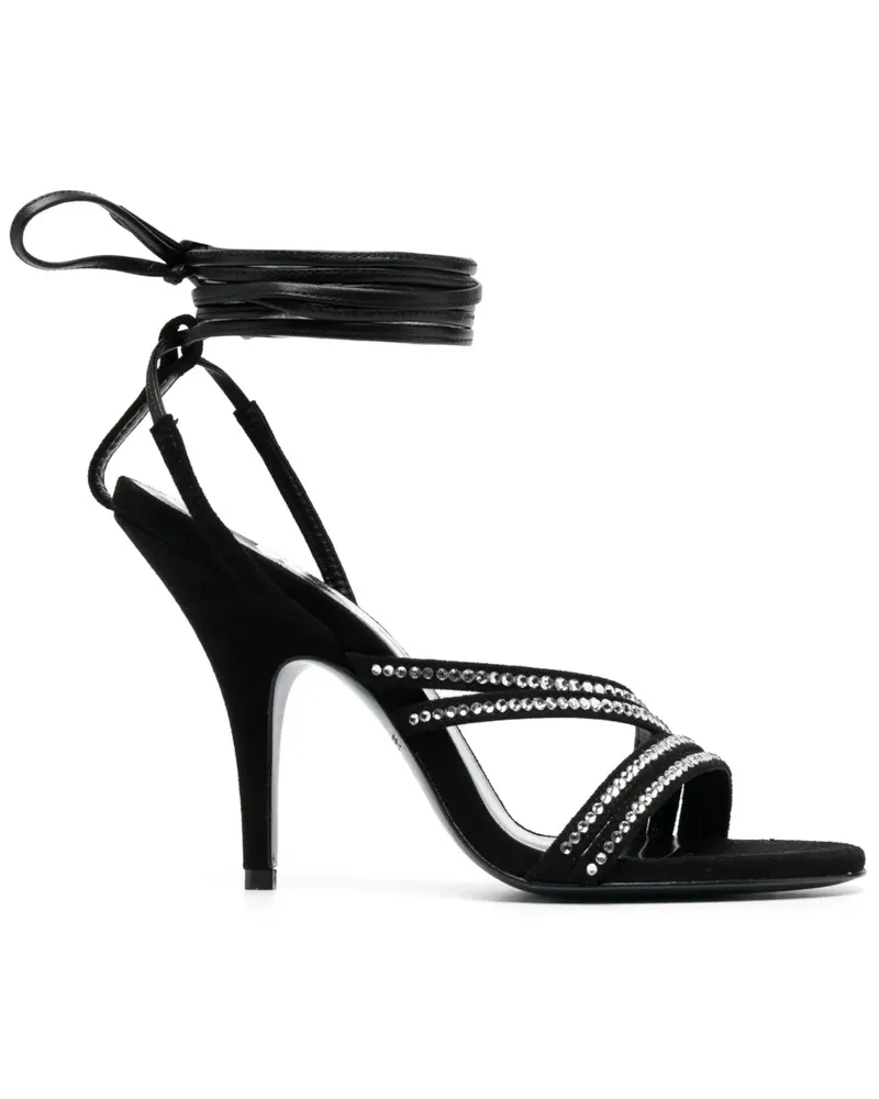Patrizia Pepe Sandalen mit Strass 90mm - Schwarz Schwarz