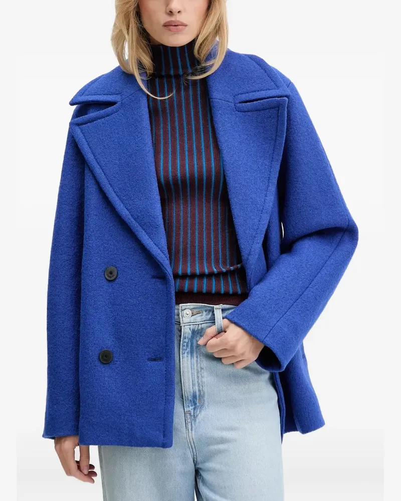 Desigual button-fastening coat - Blau Blau