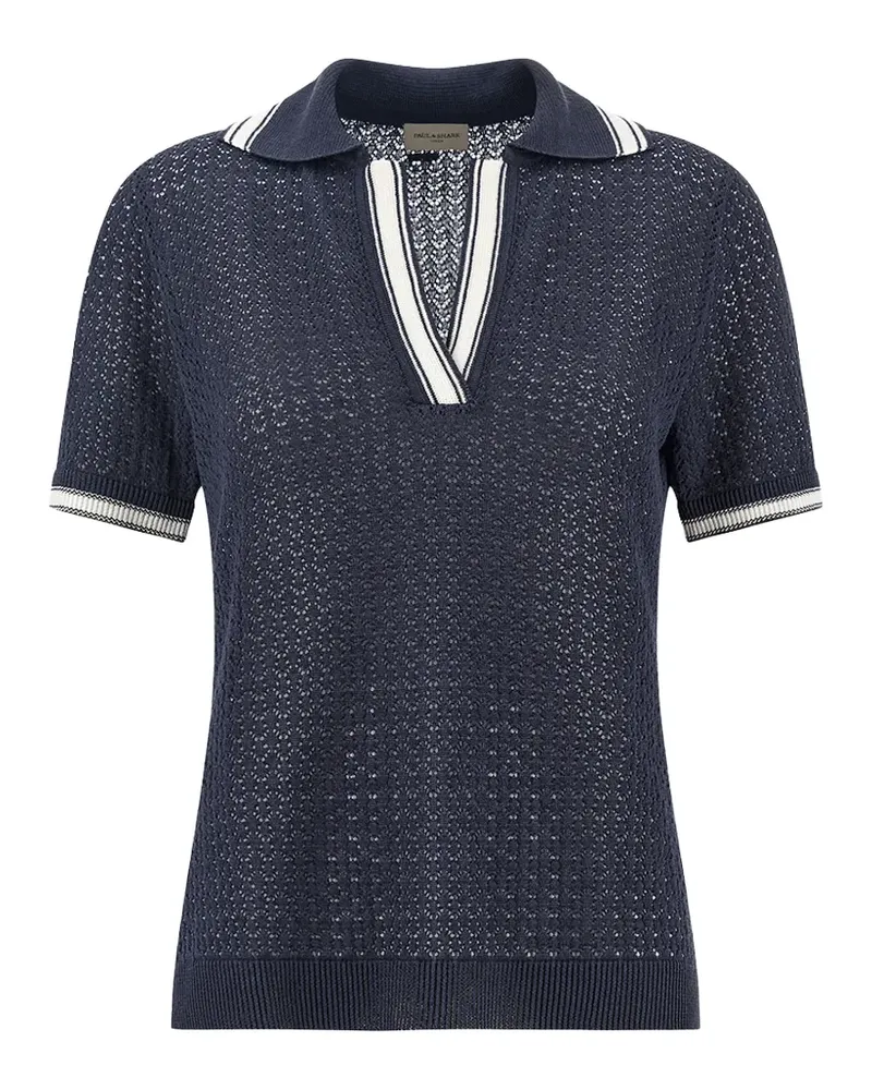 Paul & Shark openwork-knit knitted top - Blau Blau