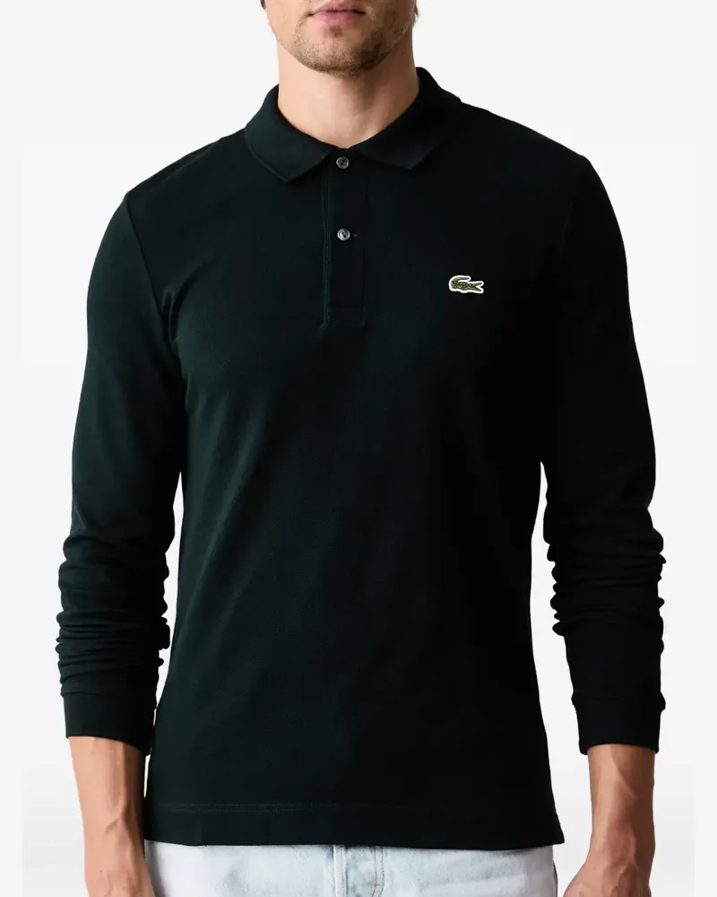Lacoste L.12.12 logo-patch long-sleeve polo shirt - Grün Grün