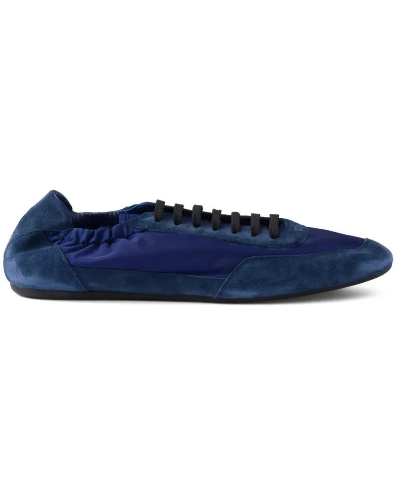 Prada Collapse Re-Nylon Sneakers aus Wildleder - Blau Blau