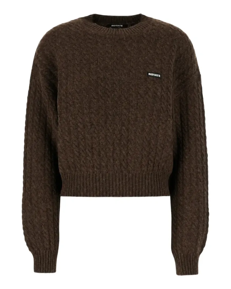 ROTATE Birger Christensen Pullover mit Logo-Patch - Braun Braun