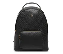 Rucksack mit Monogramm-Prägung - Schwarz