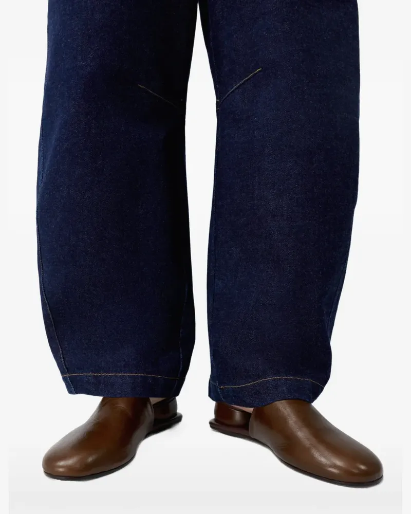 CORDERA Estructura leather mules - Braun Braun