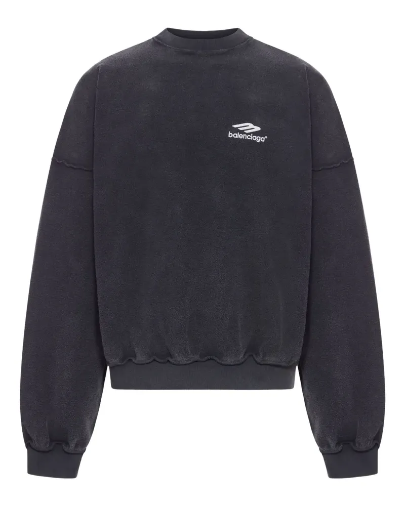 Balenciaga Ausgeblichenes Sweatshirt - Schwarz Schwarz