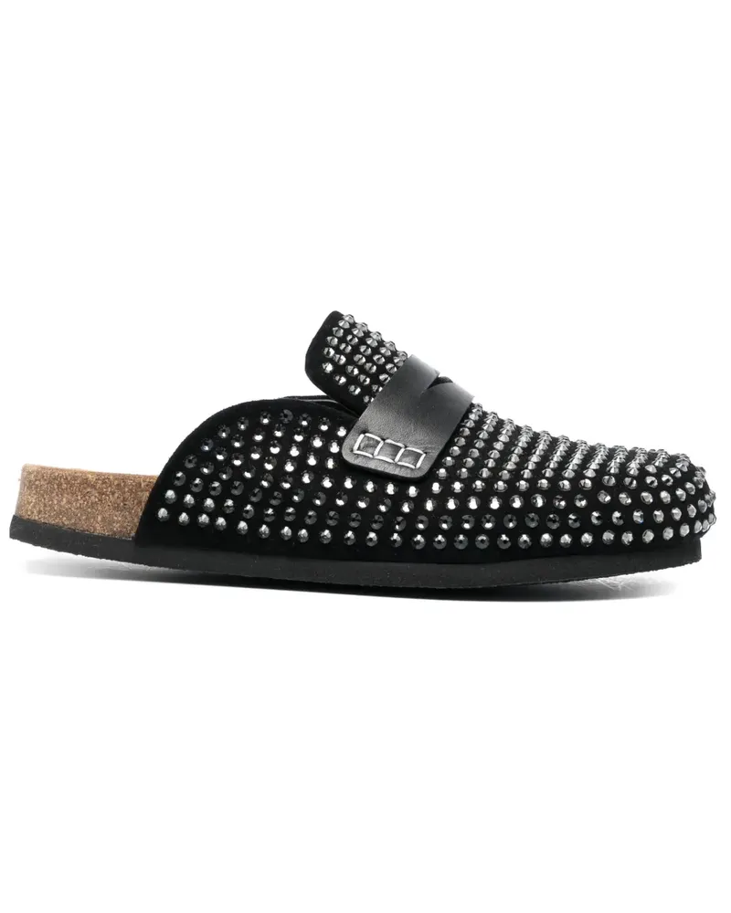 J.W.Anderson Mules mit Kristallen - Schwarz Schwarz