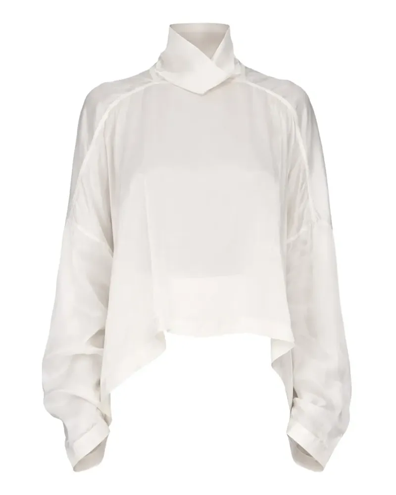 Rick Owens Jumbo high-neck long-sleeve blouse - Weiß Weiß