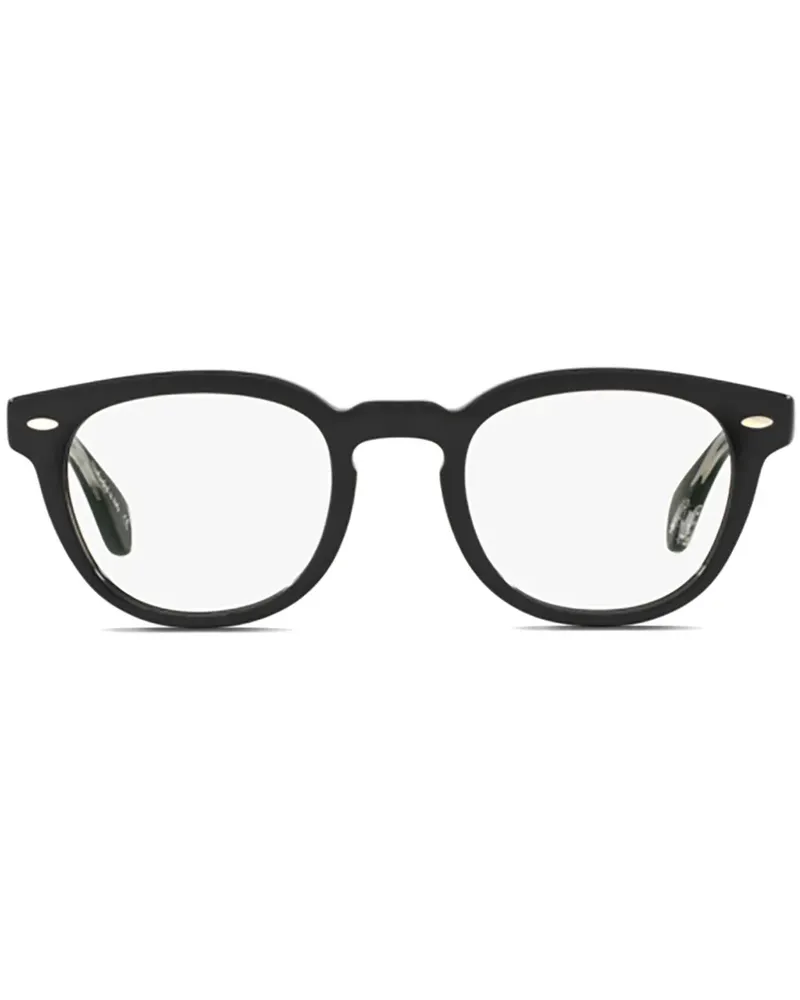 Oliver Peoples Brille mit rundem Gestell - Schwarz Schwarz