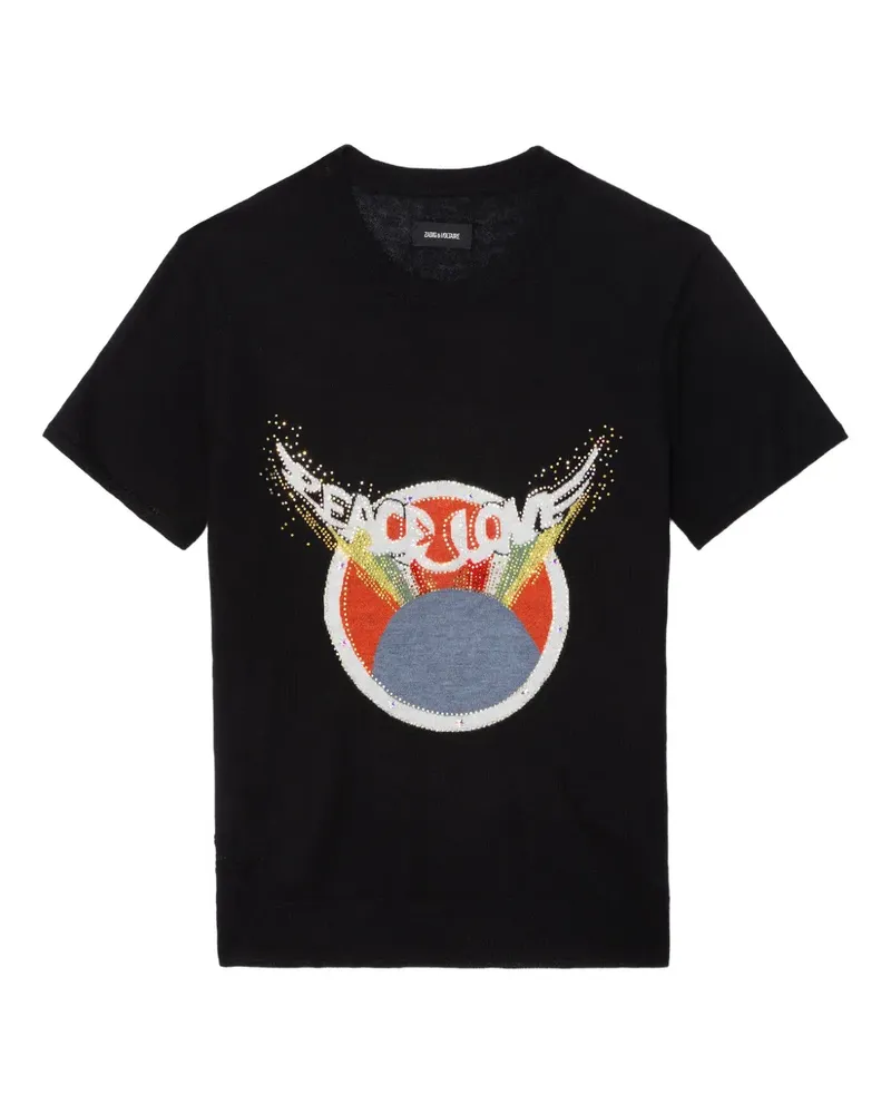 Zadig & Voltaire T-Shirt mit grafischem Print - Schwarz Schwarz