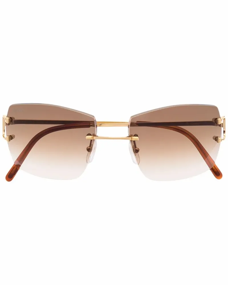 Cartier Sonnenbrille mit Farbverlauf-Gläsern - Gold Gold
