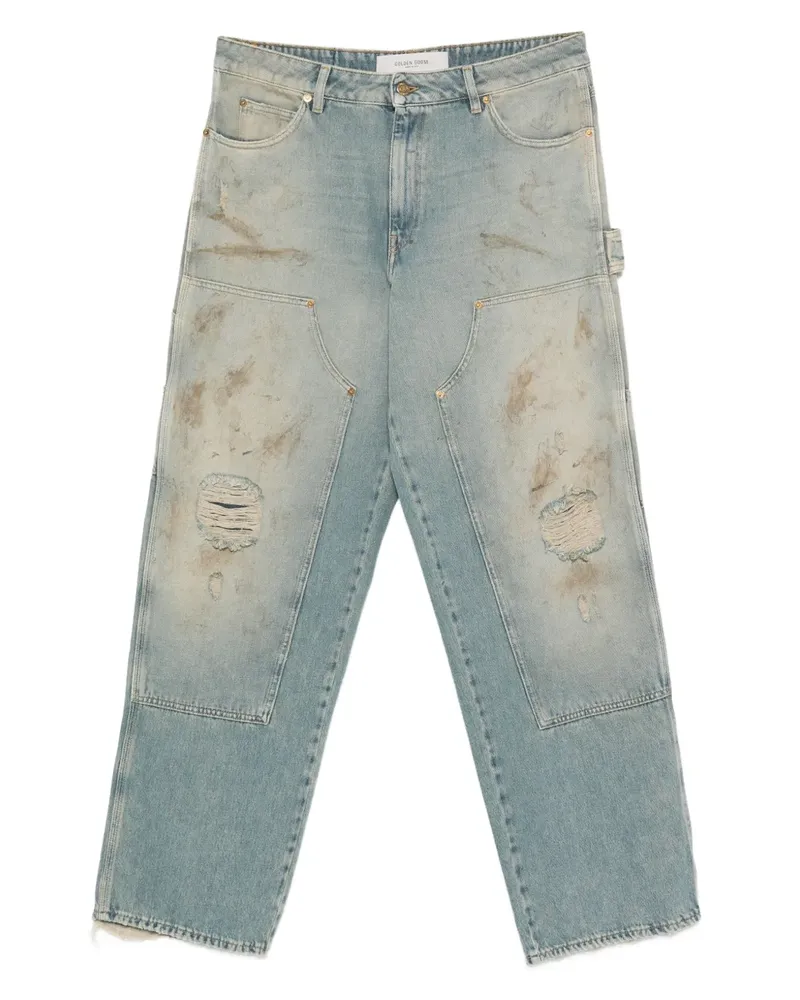 Golden Goose Jeans in Distressed-Optik - Blau Blau