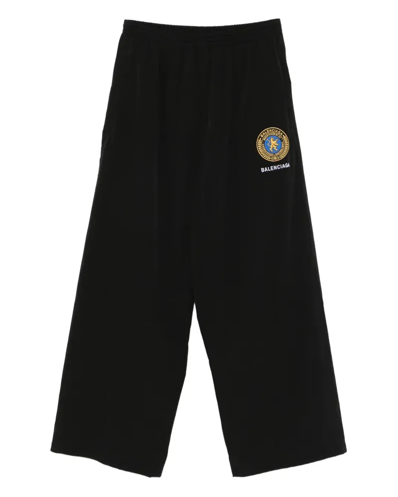 Balenciaga Bestickte Hose mit elastischem Bund - Schwarz Schwarz