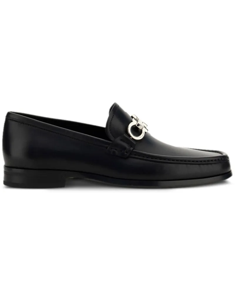 Ferragamo Loafer mit Gancini-Detail - Schwarz Schwarz