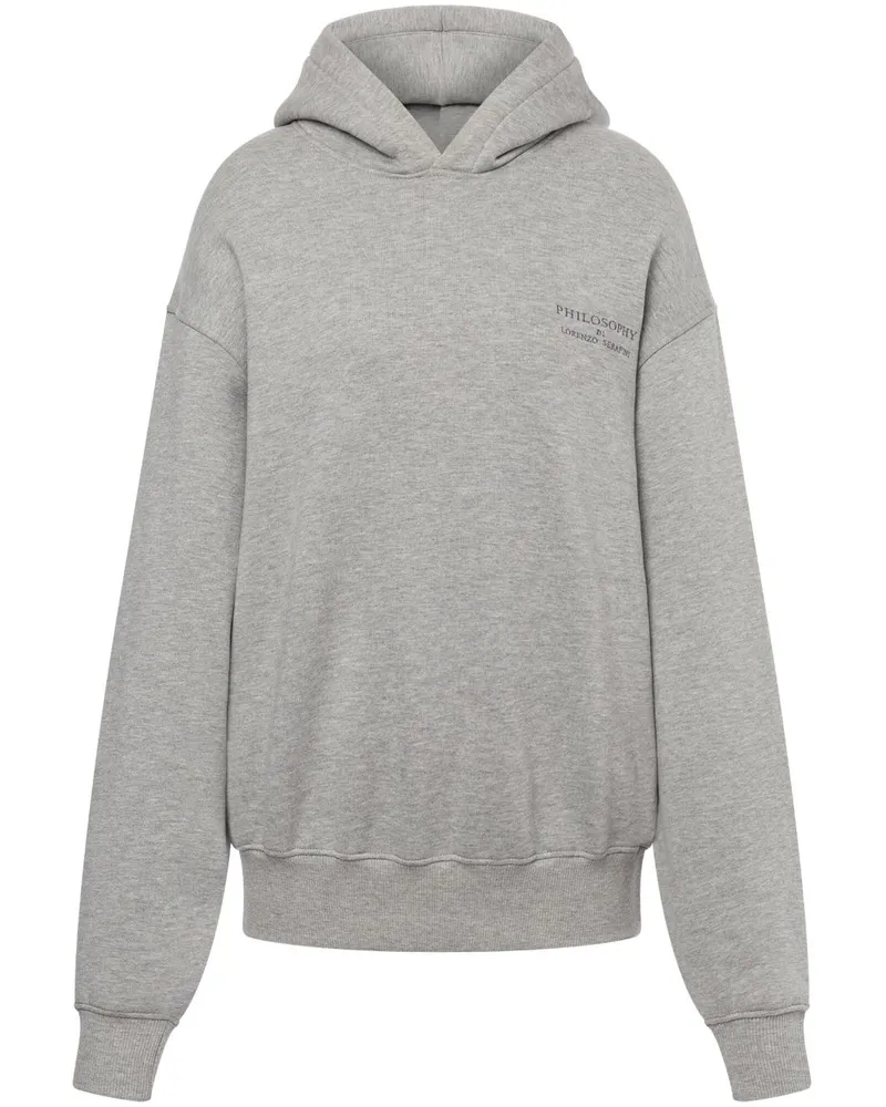 Philosophy Di Lorenzo Serafini Hoodie mit Logo-Stickerei - Grau Grau