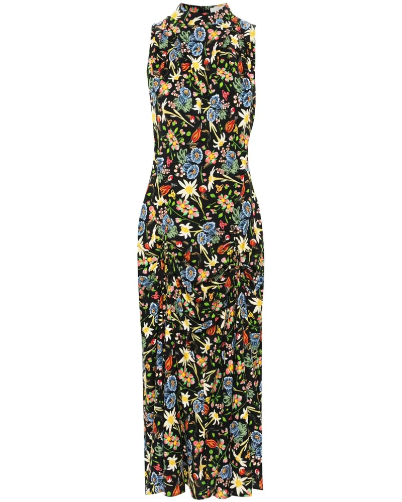 Vivienne Westwood Midikleid mit Folk Flower-Print Schwarz