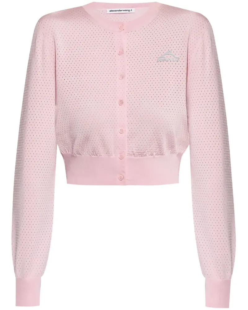 Alexander Wang Cardigan mit gummiertem Logo - Rosa Rosa