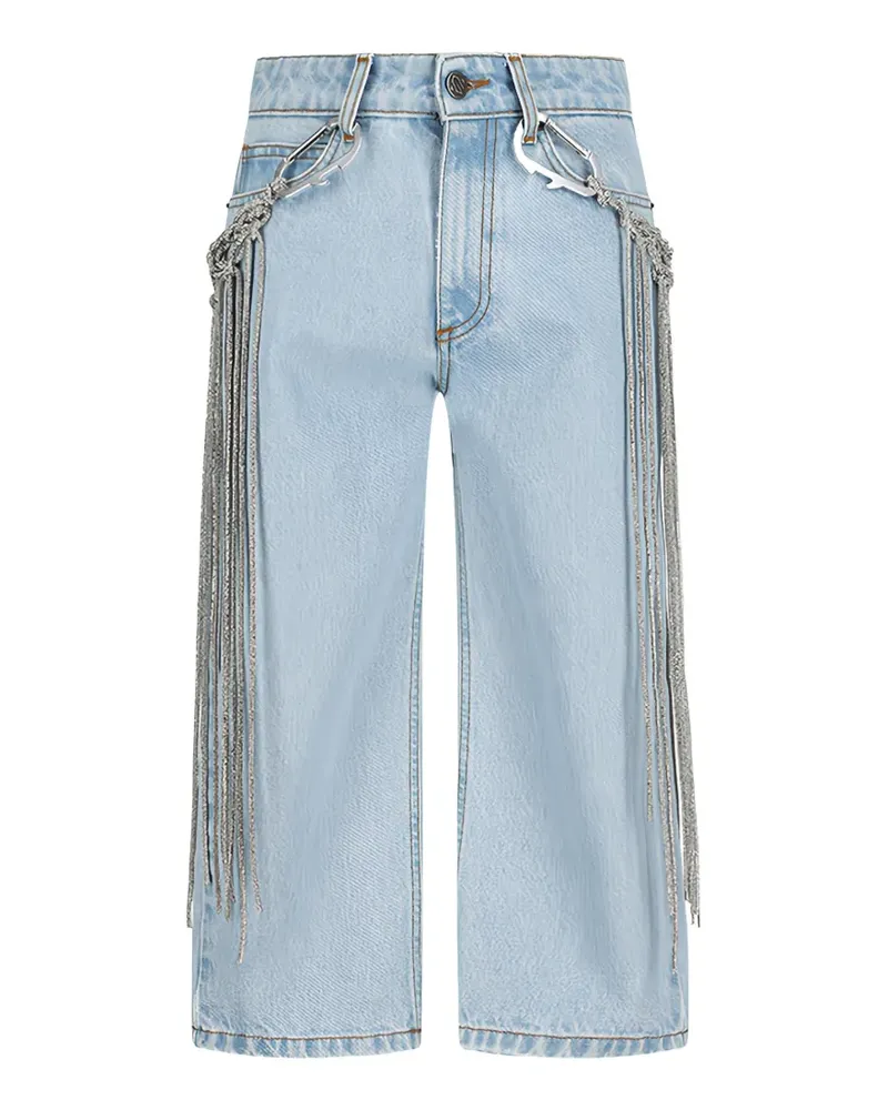Giuseppe di Morabito detachable-belt cropped jeans - Blau Blau
