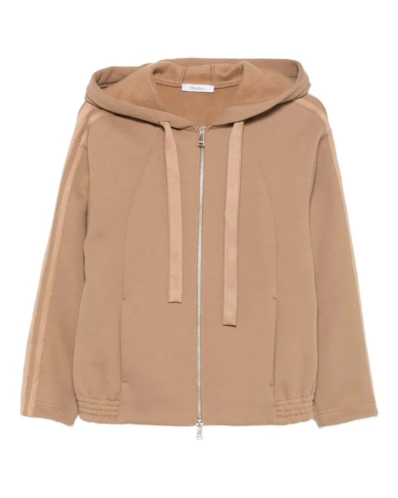 Max Mara Kapuzenjacke mit Streifendetail - Braun Braun