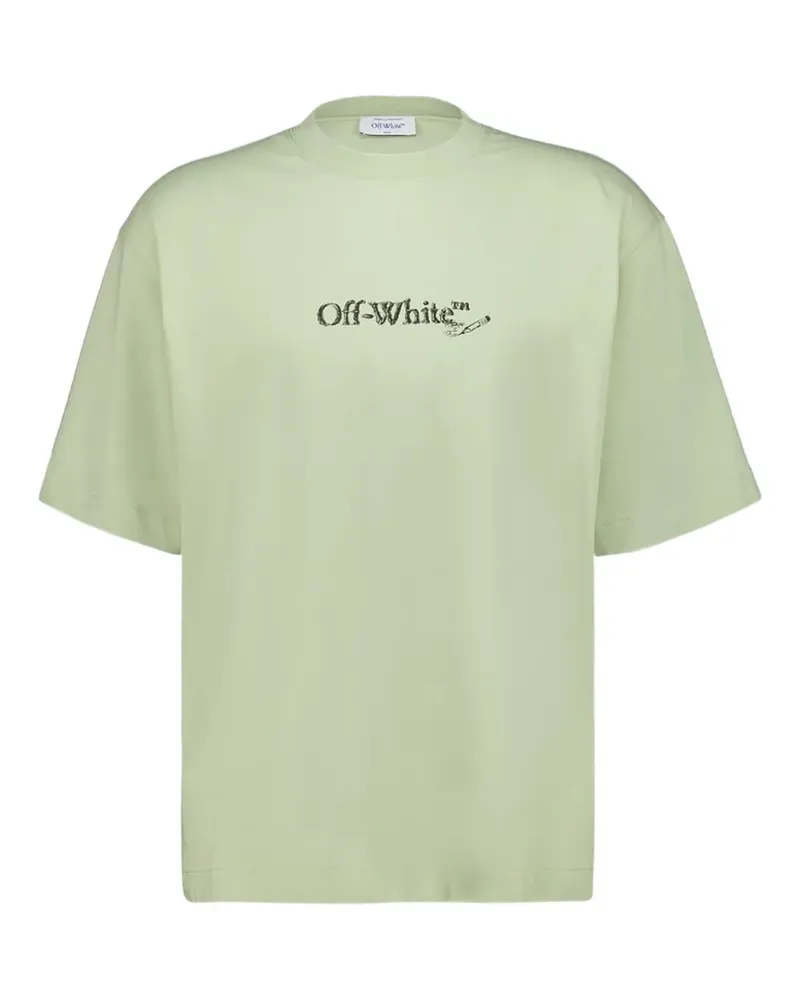 OFF-WHITE Scribble logo-print T-shirt - Grün Grün