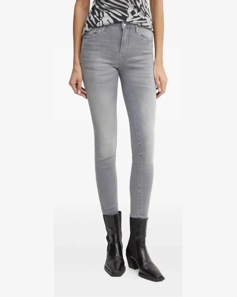 Armani Exchange Skinny-Jeans mit Logo-Schild - Grau Grau