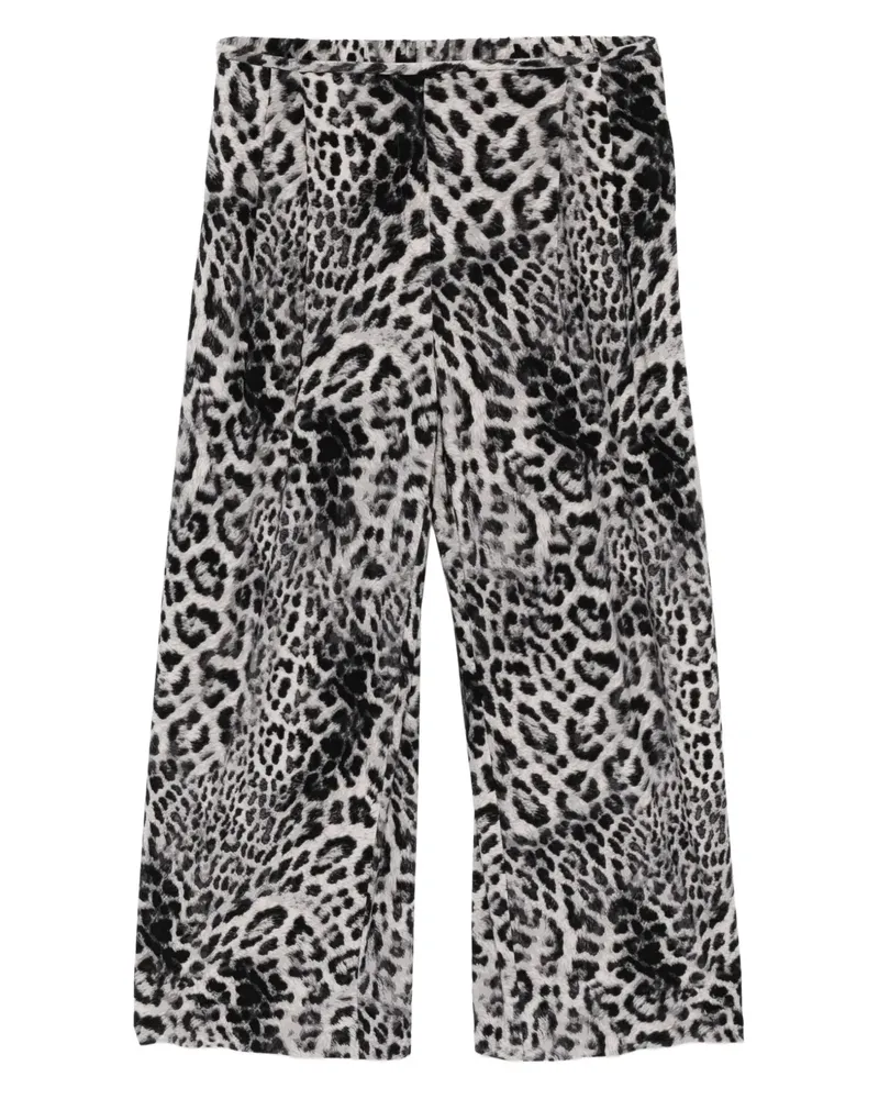 Norma Kamali Hose mit Animal-Print - Schwarz Schwarz