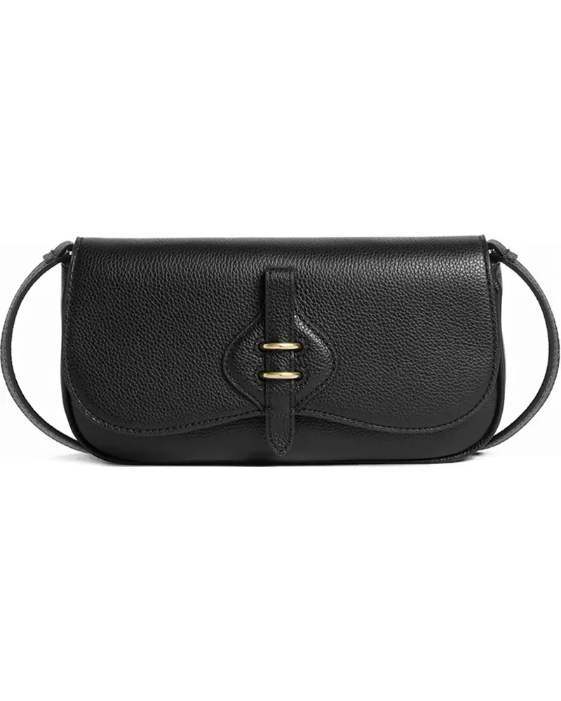 Coccinelle Kleine Mavery Schultertasche mit Schnalle - Schwarz Schwarz