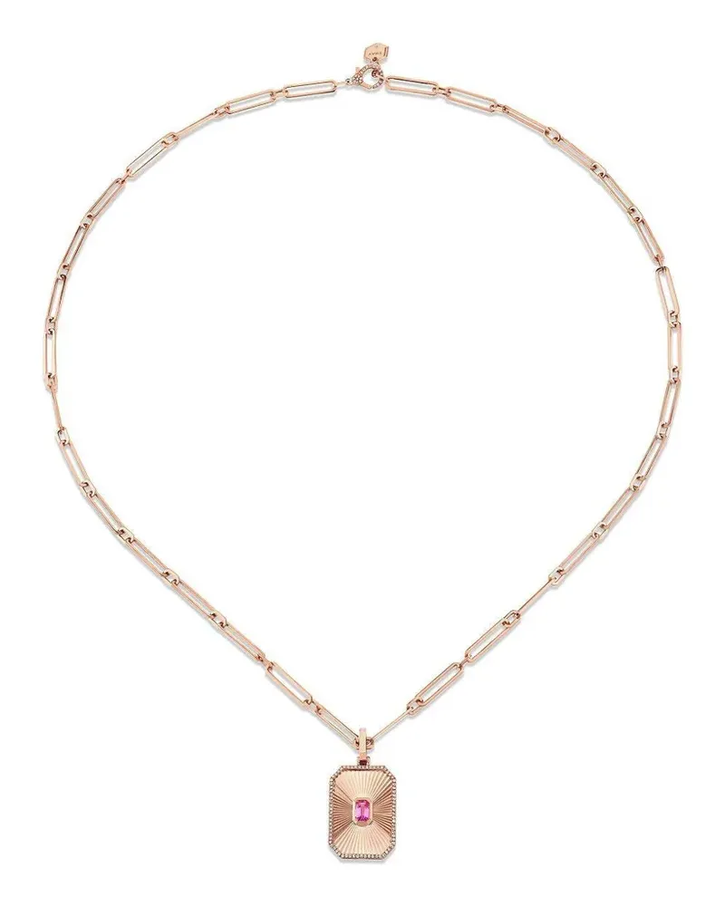 SHAY Halskette mit rosa Saphir und Diamant - Gold Gold