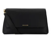 large Nessa leather crossbody bag - Schwarz