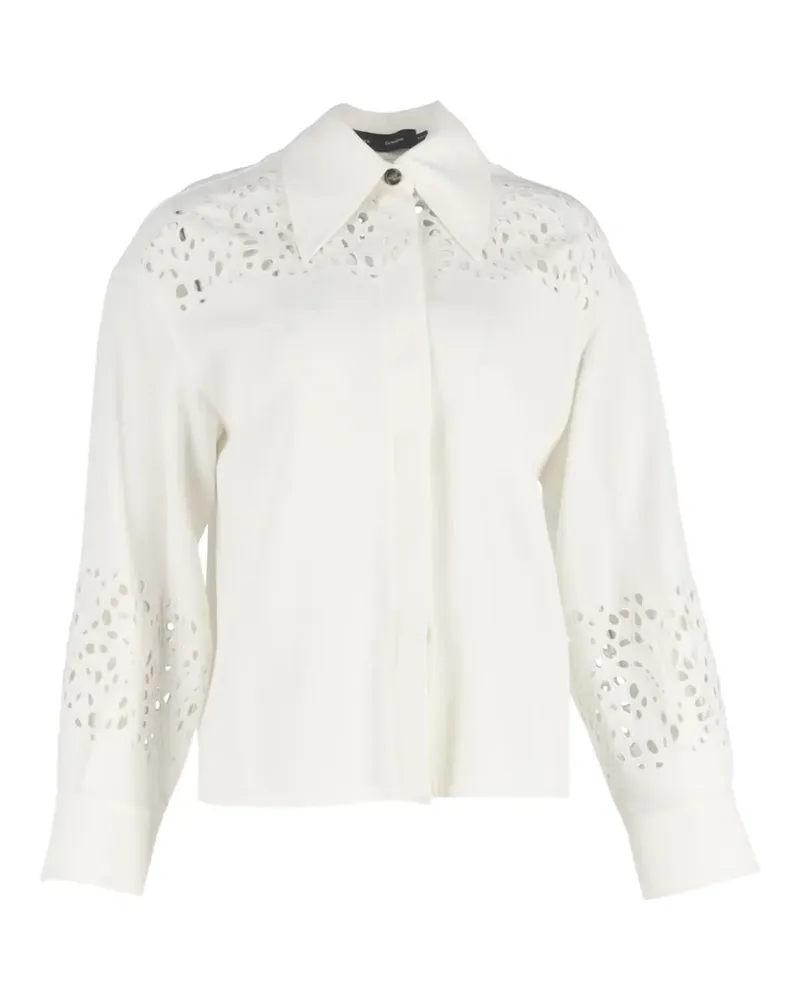 Proenza Schouler Anglaise Hemd mit spitzem Kragen - Weiß Weiß