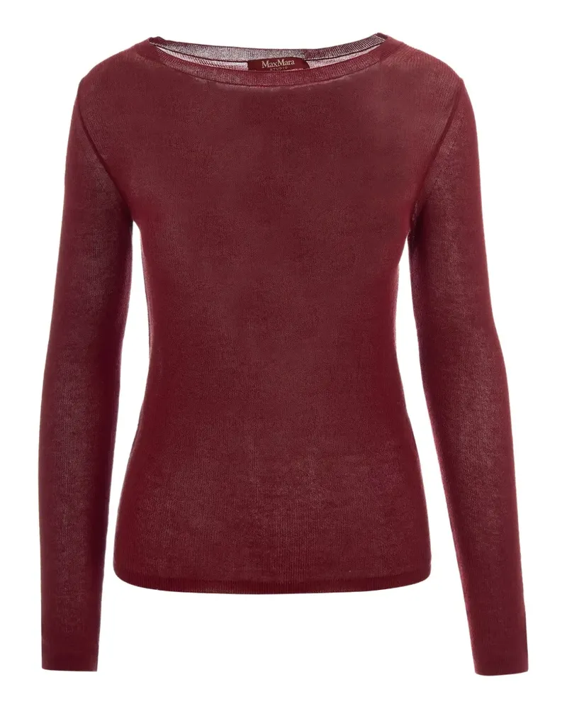 Max Mara fine-knit long-sleeve sweater - Rot Rot