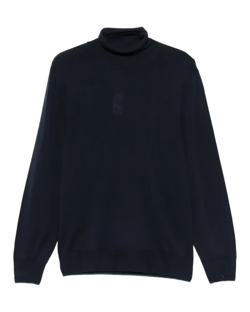 Canali Klassischer Rollkragenpullover - Blau Blau