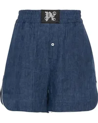 Palm Angels Shorts mit Monogramm Blau