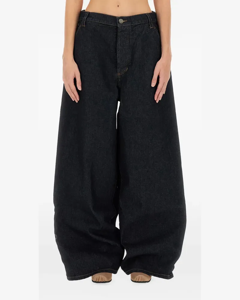 Uma Wang Hose mit weitem Bein - Blau Blau