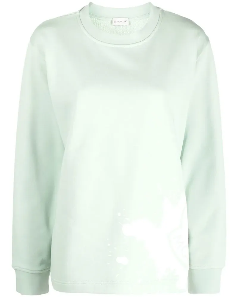 Moncler Sweatshirt mit Logo-Print - Grün Grün