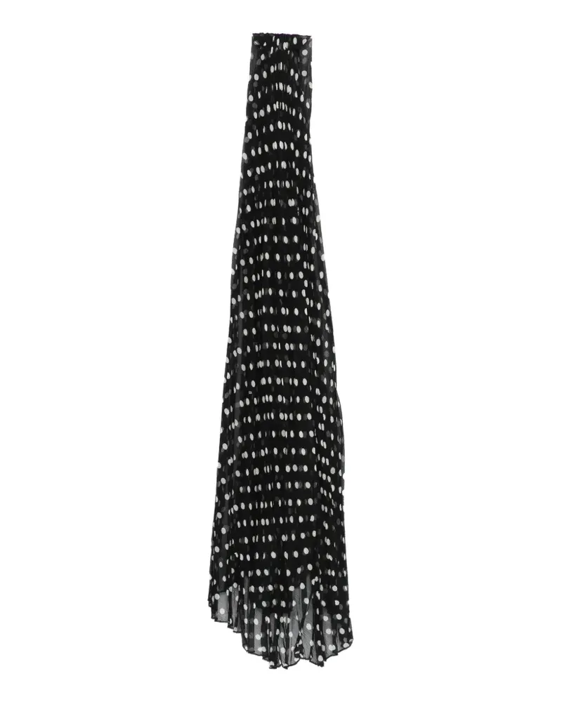 N° 21 polka-dot pleated scarf - Schwarz Schwarz