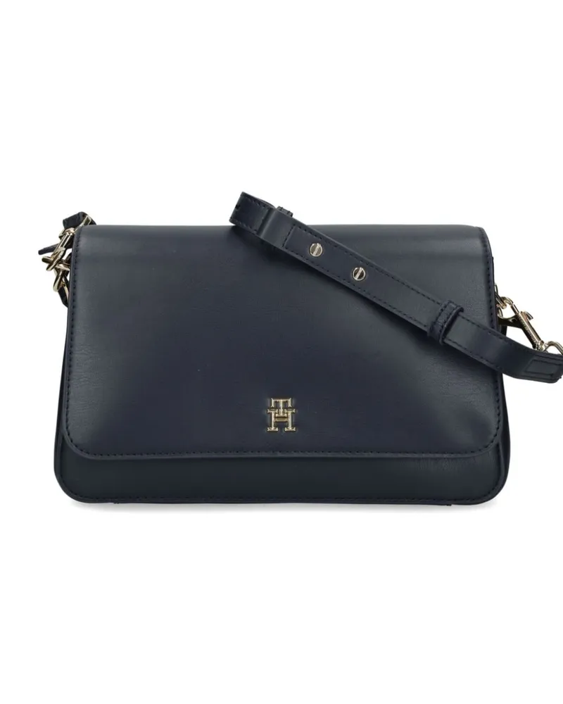 Tommy Hilfiger Schultertasche mit Logo - Blau Blau