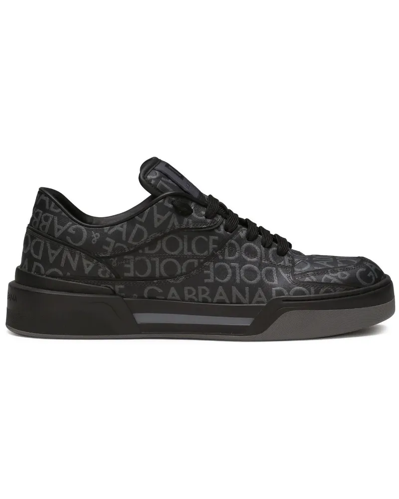 Dolce & Gabbana New Roma Jacquard-Sneakers - Schwarz Schwarz