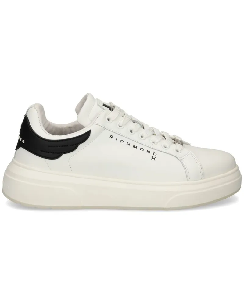 John Richmond Sneakers mit Logo-Stempel - Weiß Weiß