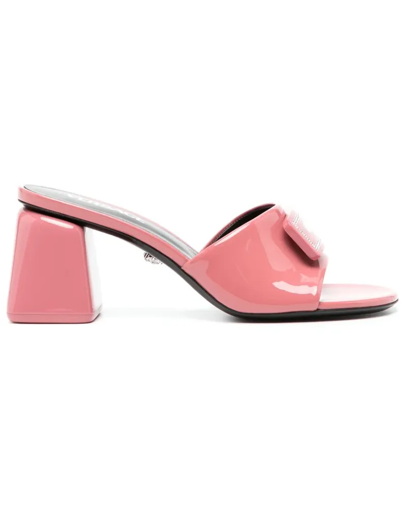 Versace Mules mit Applikation 70mm - Rosa Rosa