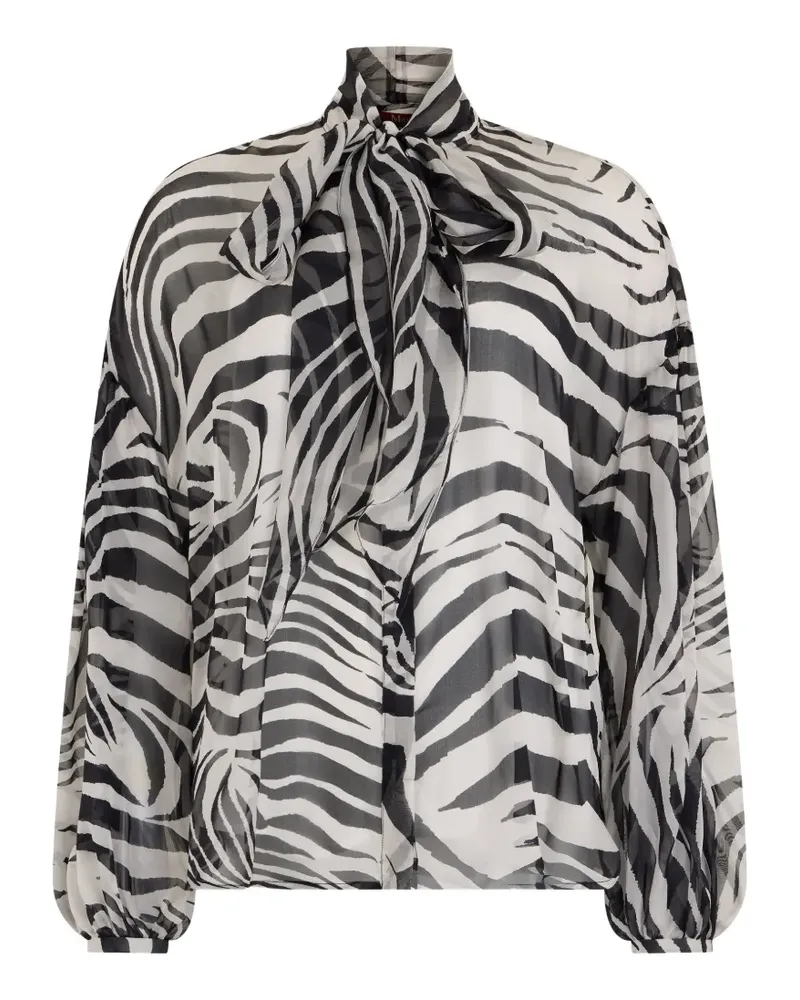 Max Mara zebra-print blouse - Schwarz Schwarz