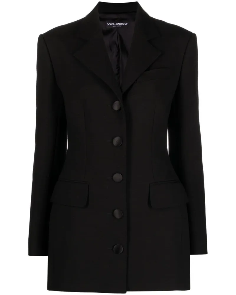 Dolce & Gabbana Einreihiger Blazer - Schwarz Schwarz