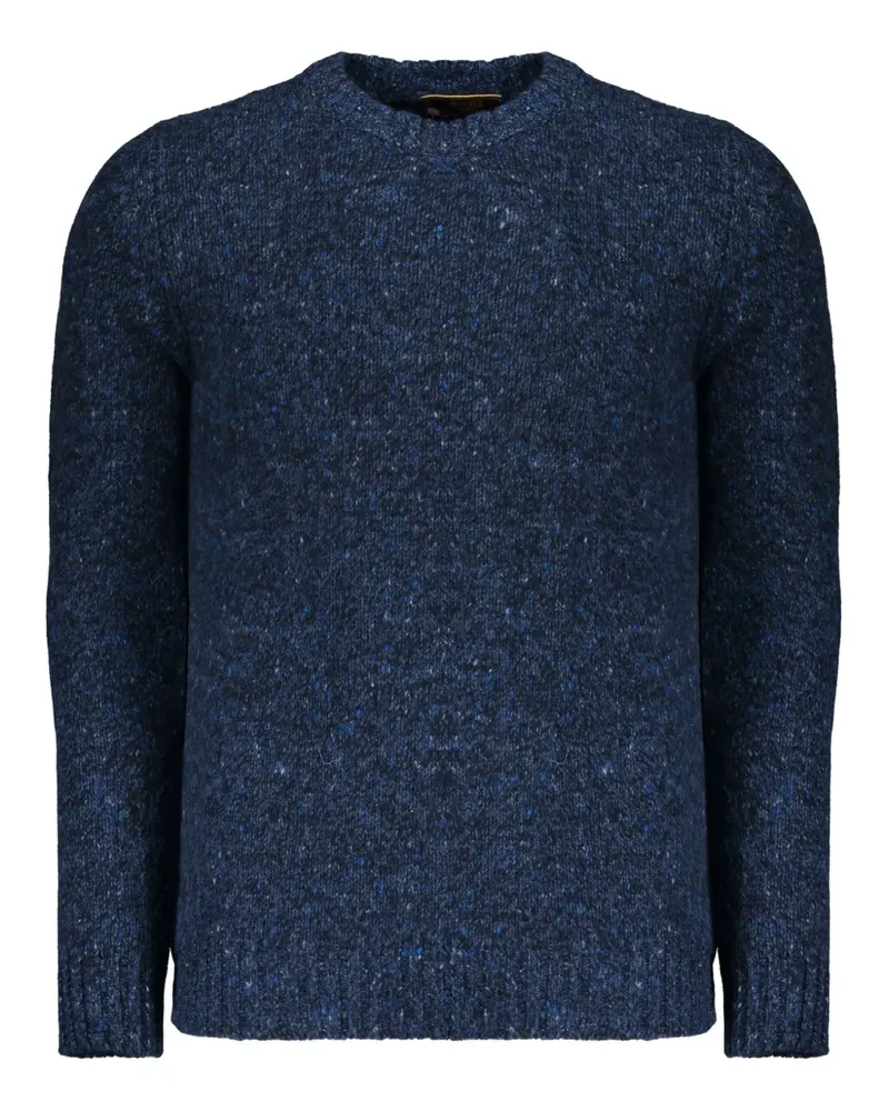 MOORER Pullover mit Rundhalsausschnitt - Blau Blau