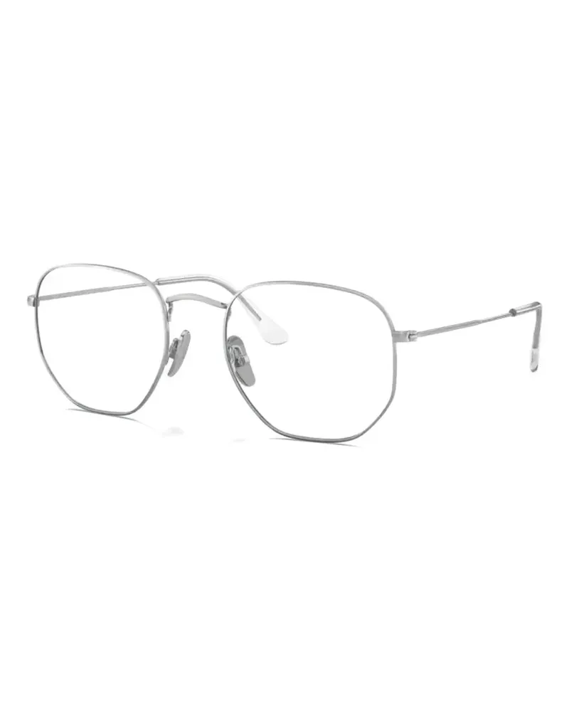 Ray Ban Brille mit geometrischem Gestell - Silber Silber