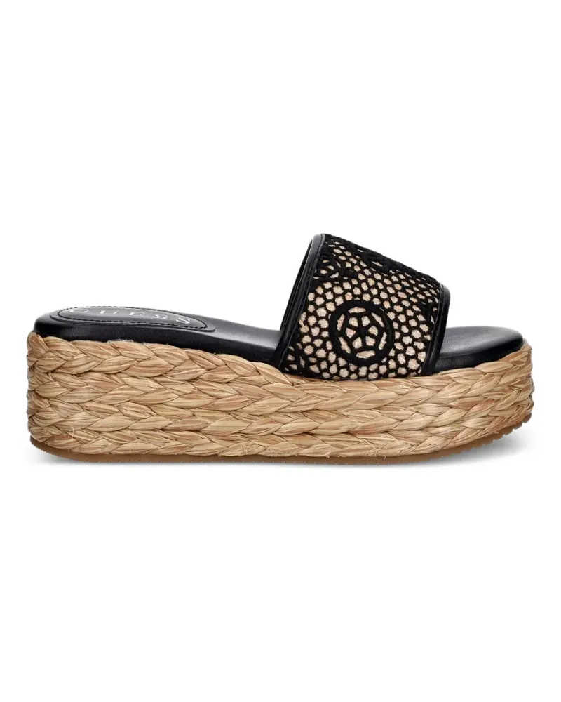 Guess Binata logo-embroidered sandals - Schwarz Schwarz