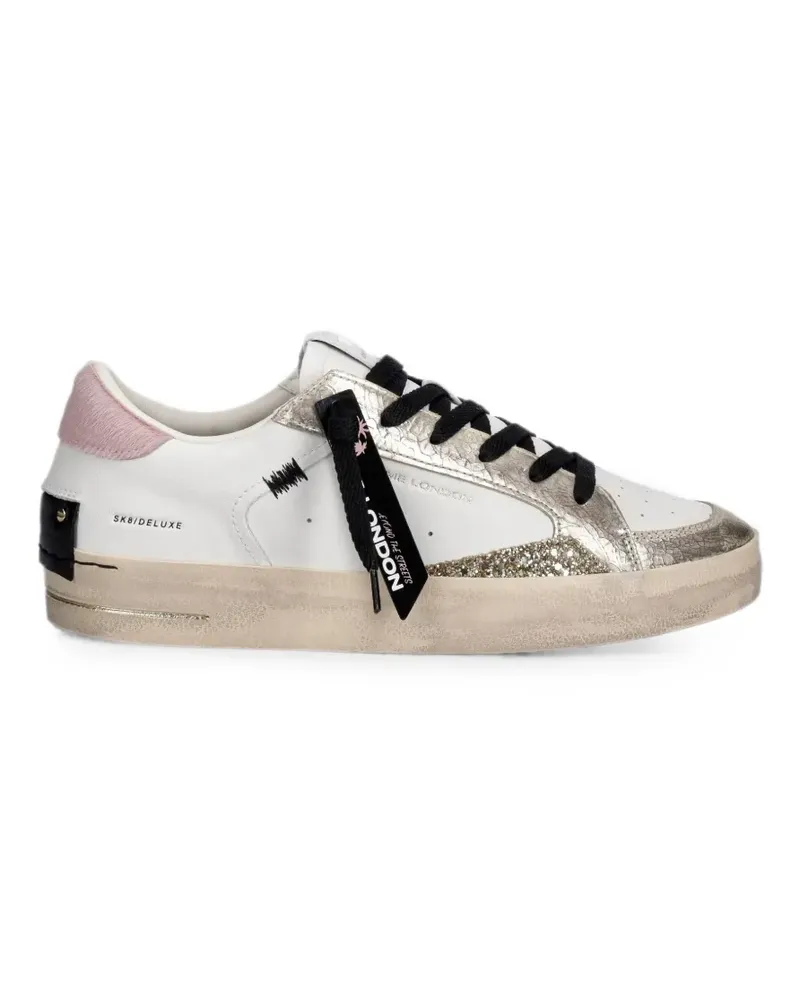 Crime Sk8 Deluxe Sneakers im Glitter-Look - Weiß Weiß