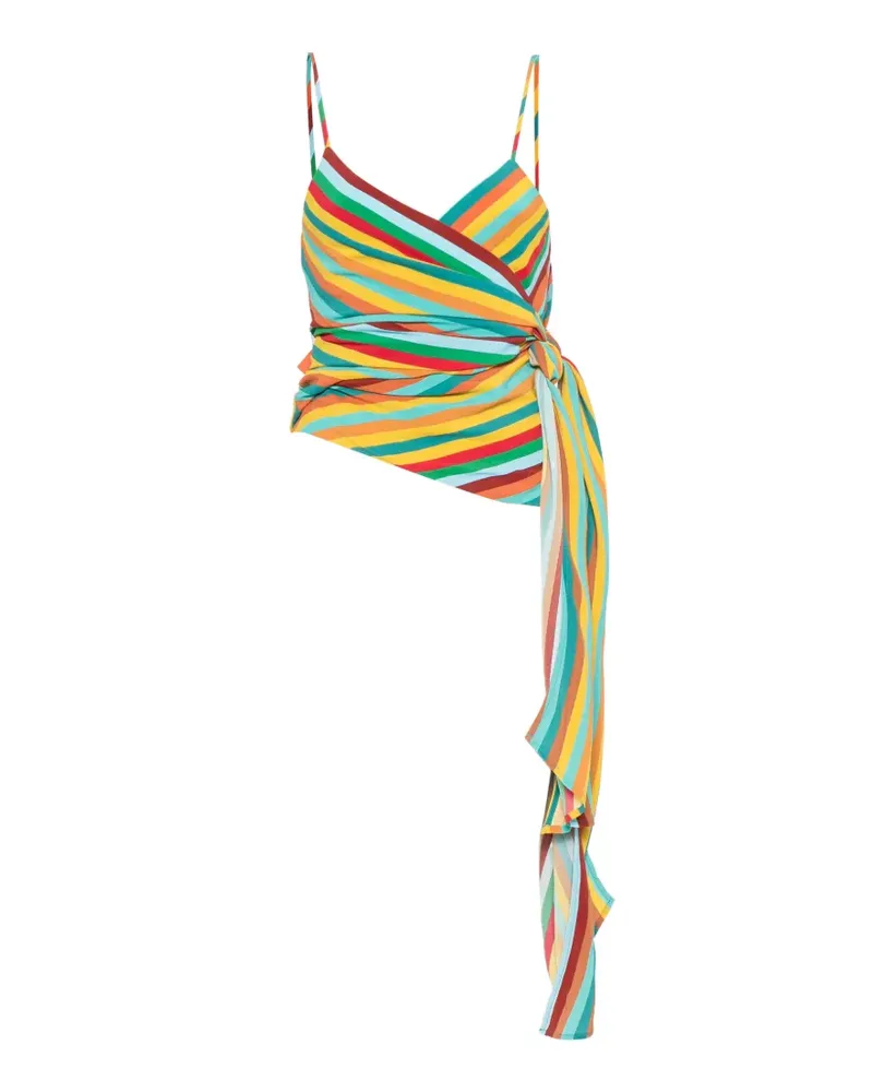 Simon Miller Gestreiftes Marlowe Wickeltop - Blau Blau